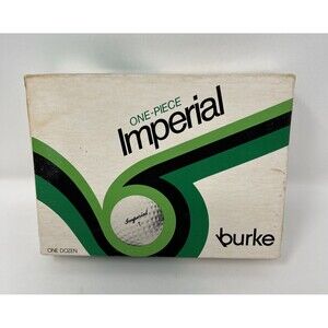 Burke Golf Balls Imperial Victor Illinois Set of 12 New‎ in Package w Box Wear